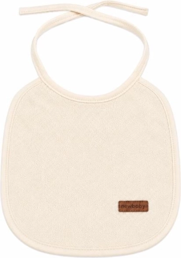 Bērnu frotē priekšautiņš New Baby ar PVC odere bēšs – 1 gab.
