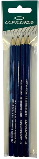 Grafīta zīmuļi CONCORDE Blue Office – komplekts 4 gab.