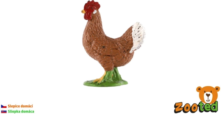Domestic chicken hen figurine 4 cm