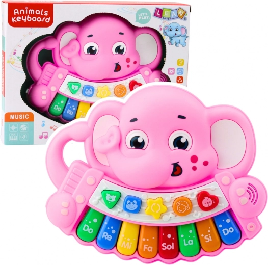 Interactive Pink Elephant Piano - Melodies, Scales, Animal Sounds