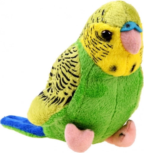 Plīša viļņpapagailis zaļi‑zilā krāsā 13 cm beppe zoo