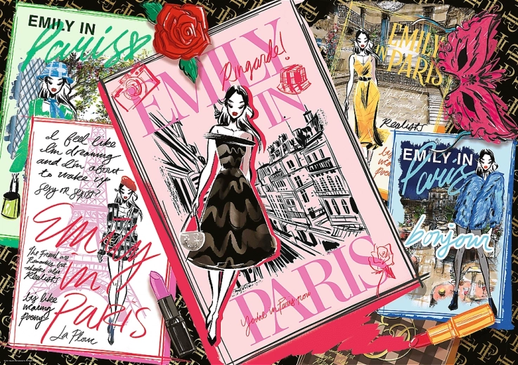 Puzzle Emily in Paris: Fashion Magazine 1000 Pieces