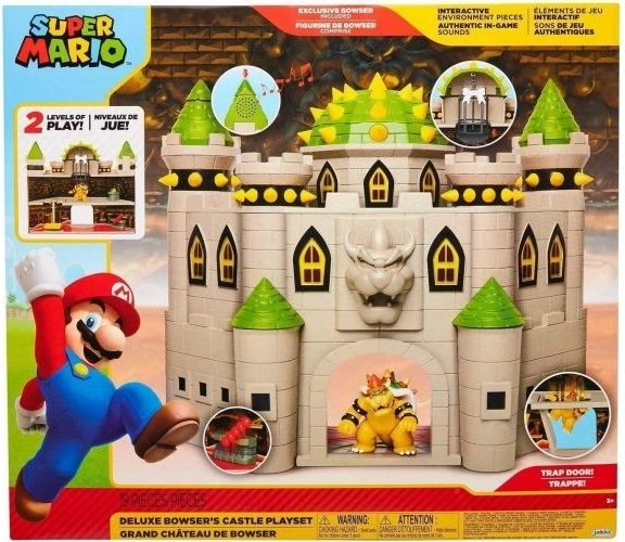 Spēļu komplekts Super Mario – Bowsera pils ar skaņas efektiem