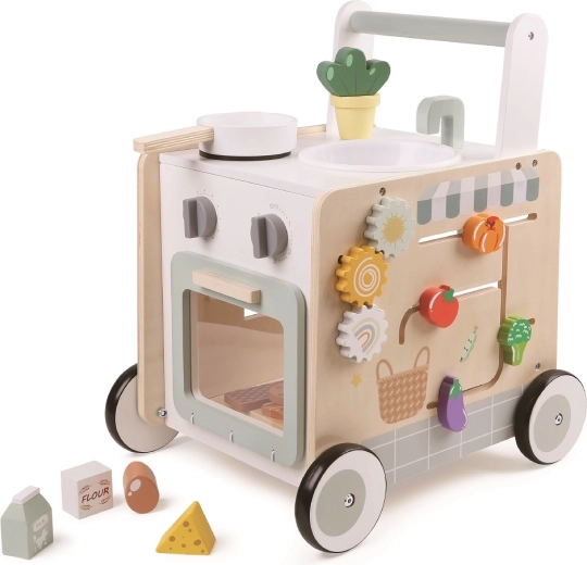 Koka staiguļi un rotaļu virtuvīte 2Kids Toys