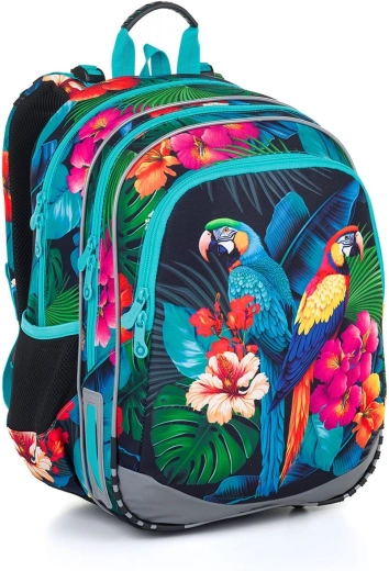Topgal ELLY school backpack – macaw parrots