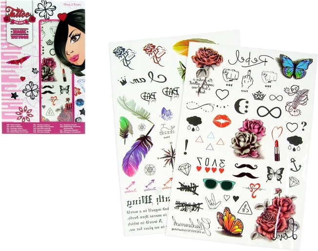 Temporary Tattoos for Girls – Set of 73 pcs