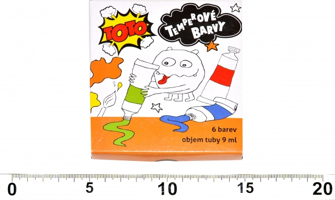 Temperas krāsas tūbiņās – komplekts 6×9 ml