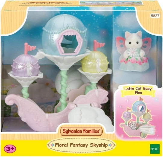 Lidojošs ziedu feju transportlīdzeklis SYLVANIAN FAMILIES ar kaķenītes feju