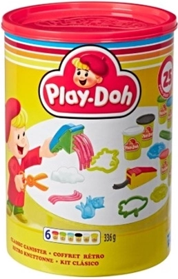 Play-Doh klasiskā retro kārba ar 25 detaļu komplektu
