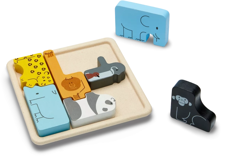 PlanToys koka ievietošanas puzle “Dzīvnieki”