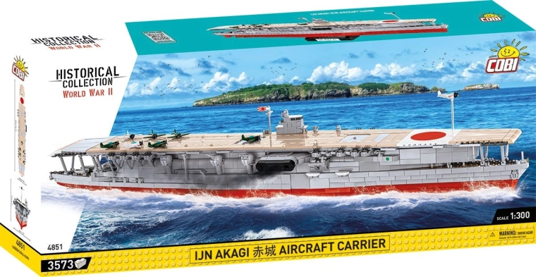 Cobi IJN Akagi aviācijas bāzes kuģis 1:300 (3573 detaļas)