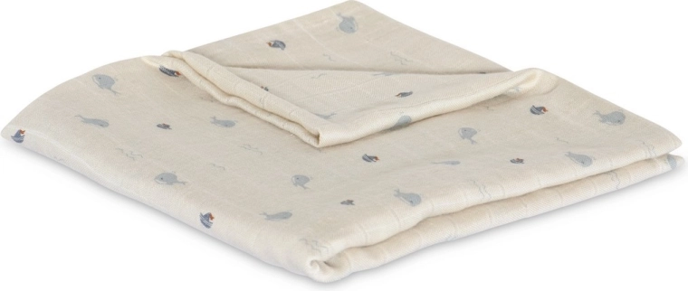 NuuRoo Valentin bamboo muslin swaddle ocean