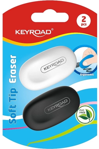 Soft eraser KEYROAD, ergonomic, 2 pcs