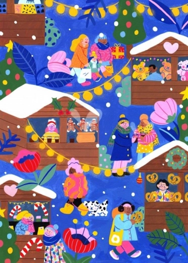 Christmas Market Puzzle 500 Pieces