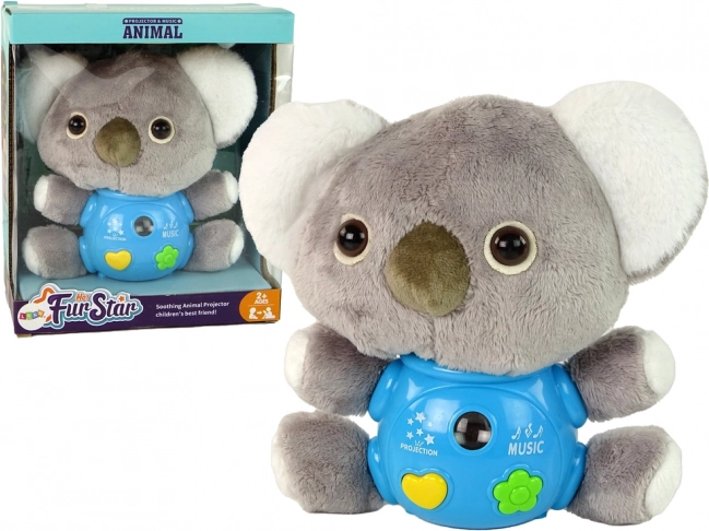 Interaktīvs muzikāls projektors koala pelēka