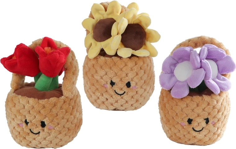 Three cheerful flower variants