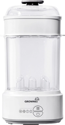 Pudeļu sterilizators ar žāvēšanu GROWNSY, pelēks