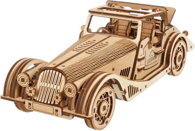 Ugears 3D koka mehāniska puzle sporta auto Rapid Mouse