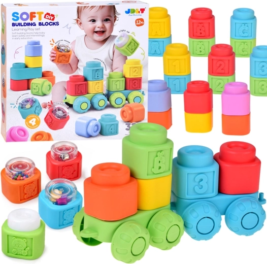 Soft Sensory Rubber Blocks 3-in-1 with Sound and Light