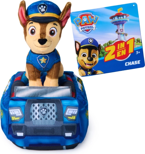 Paw Patrol Chase 2v1 plīša auto ar sunīti 20 cm