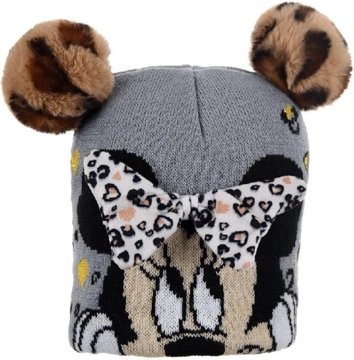 Pelēka Minnie cepure ar flīsa oderi