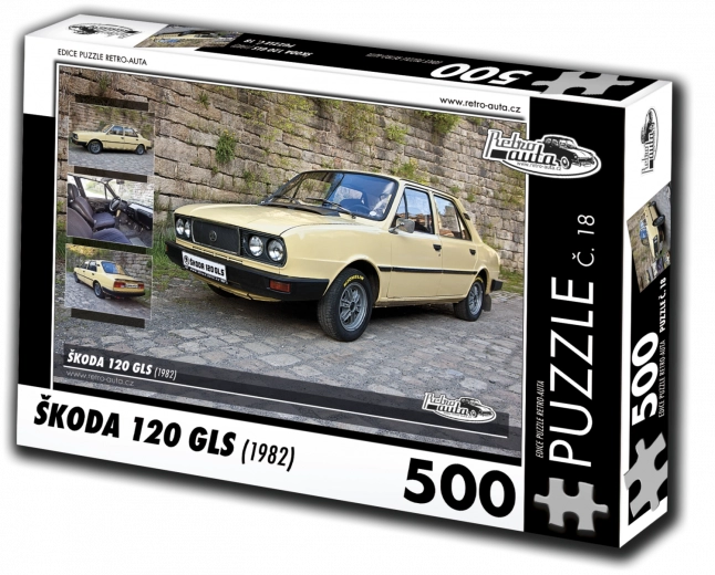 Retro auto puzle Škoda 120 GLS 500 detaļas