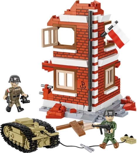 Warsaw Uprising diorama with a new brick pattern