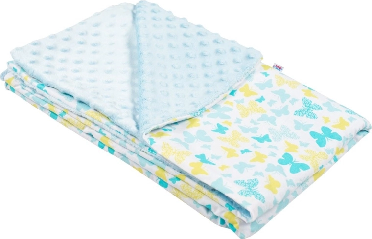 Bērnu minky sega New Baby zila 80 × 102 cm
