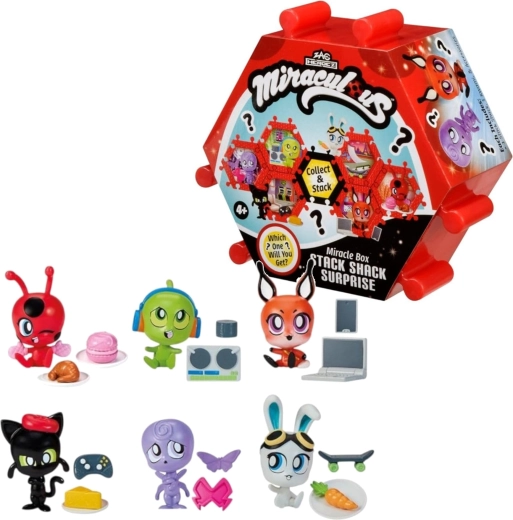 Miraculous Shack Stack Surprise mini mājiņa ar Kwami figūriņu un aksesuāriem – 1 gab.