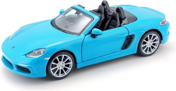 BBU Porsche 718 Boxster blue 1:24 scale car model