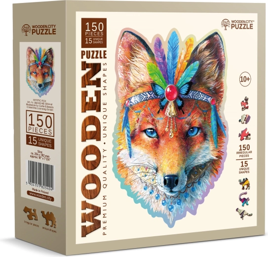 Koka puzle Mistiskā lapsa 150 gabali WOODEN CITY