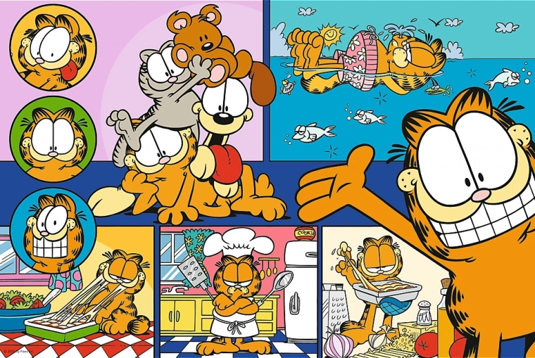 Puzle 100 gabali – slinkais GARFIELD (Trefl)