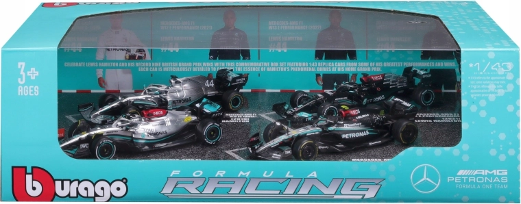 Bburago Formula 1 Mercedes-AMG F1 W15 1:43 – set of 4 cars
