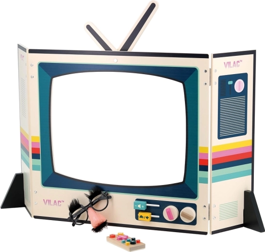 Vilac koka teātris retro televizora formā