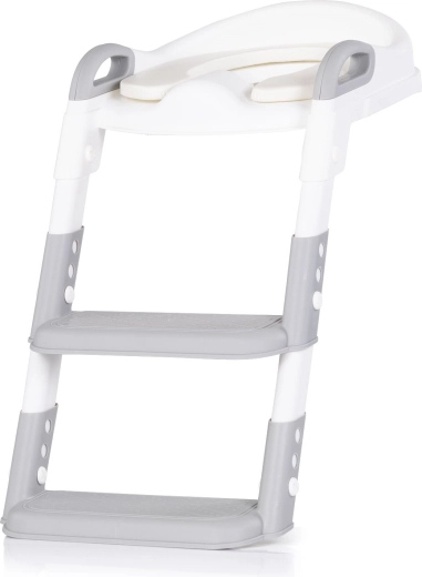 Bērnu podiņa sēdeklis ar kāpnītēm Chipolino Kiddy Grey