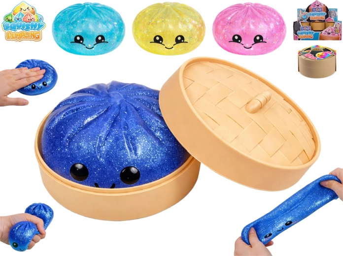 Squishy dumpling antistresa rotaļlieta sugar 9 cm (krāsu mikss)