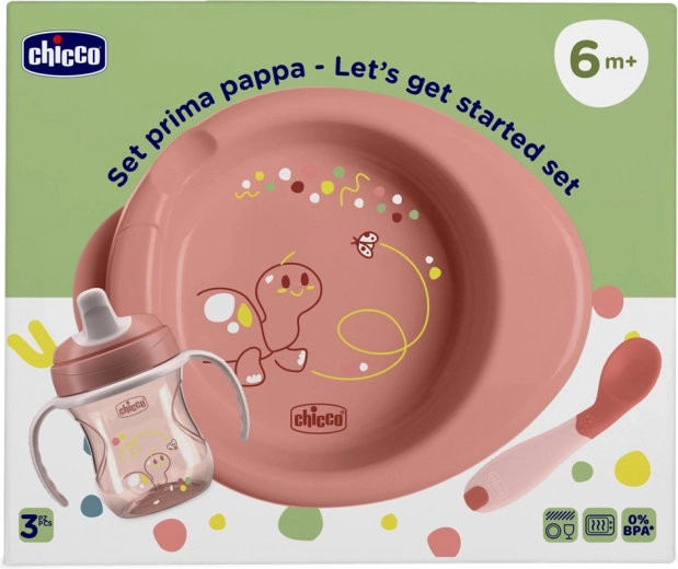 Chicco sākuma barošanas komplekts pink 6 m+
