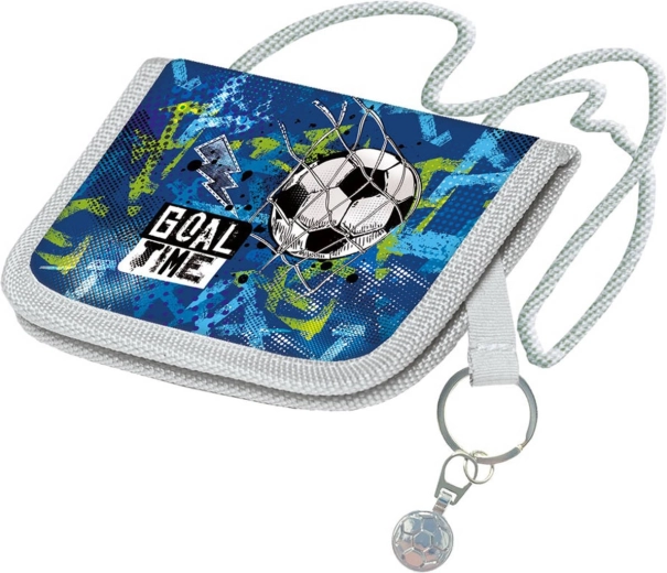 Bērnu kakla maciņš Goal Time futbols ar atslēgu piekariņu