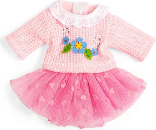 Bigjigs Toys rozā tilla svārki un džemperis lellei 28 cm