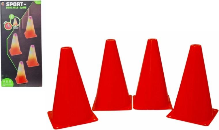 Illuminated training cones (set of 4 pcs)