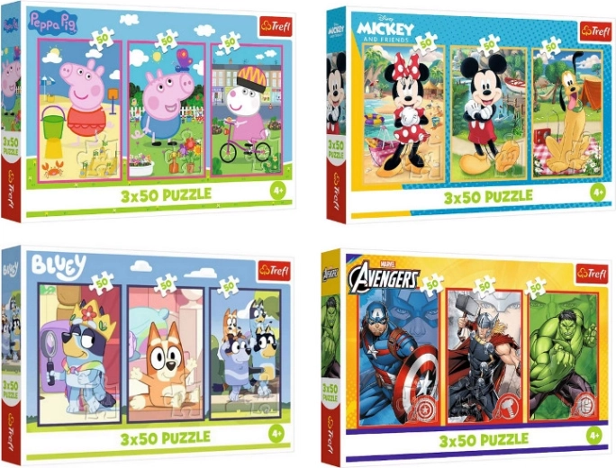 Puzzle 3×50 pieces – random design