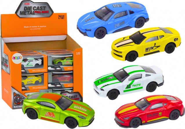 Metāla automašīnīte 1:43 ar mehānisko piedziņu un gumijas riteņiem