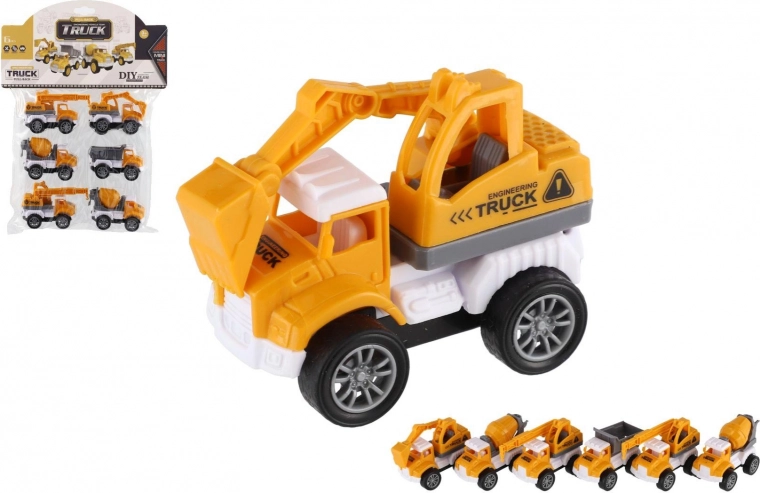 Mini Construction Cars 6pcs with Drive
