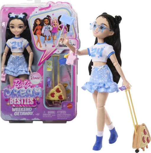 Barbie Dream Besties Renee – fashion doll with accessories for a weekend getaway