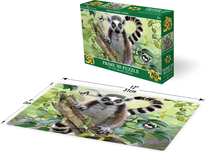 3D puzle lemurs (100 detaļas)