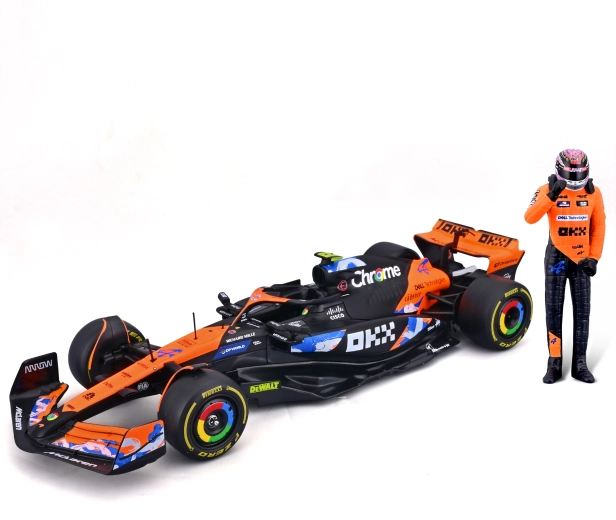 Metāla modelis McLaren MCL38 F1 1:24 ar braucēja figūru
