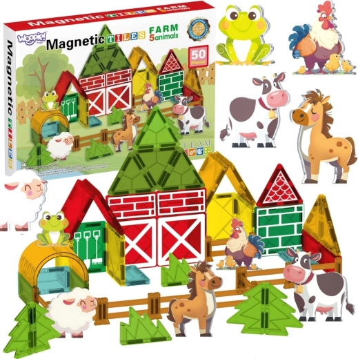 Woopie Magnetic Farm Building Set, 50 Pieces
