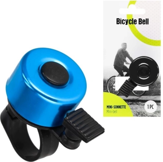 Metāla mini velosipēda zvans (zils vai melns) - 1 gabals