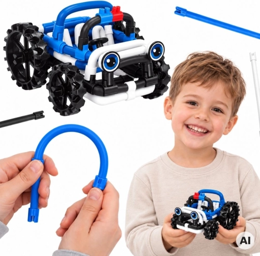 Woopie Off-Road Police Car Construction Set, 44 Pieces