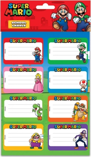 Super Mario skolas uzlīmju un piederumu komplekts